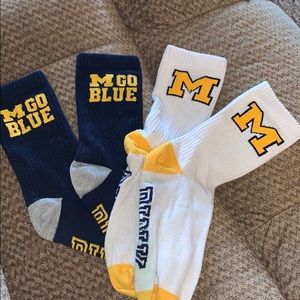 ‼️TWO FOR ONE‼️PINK Michigan University Socks